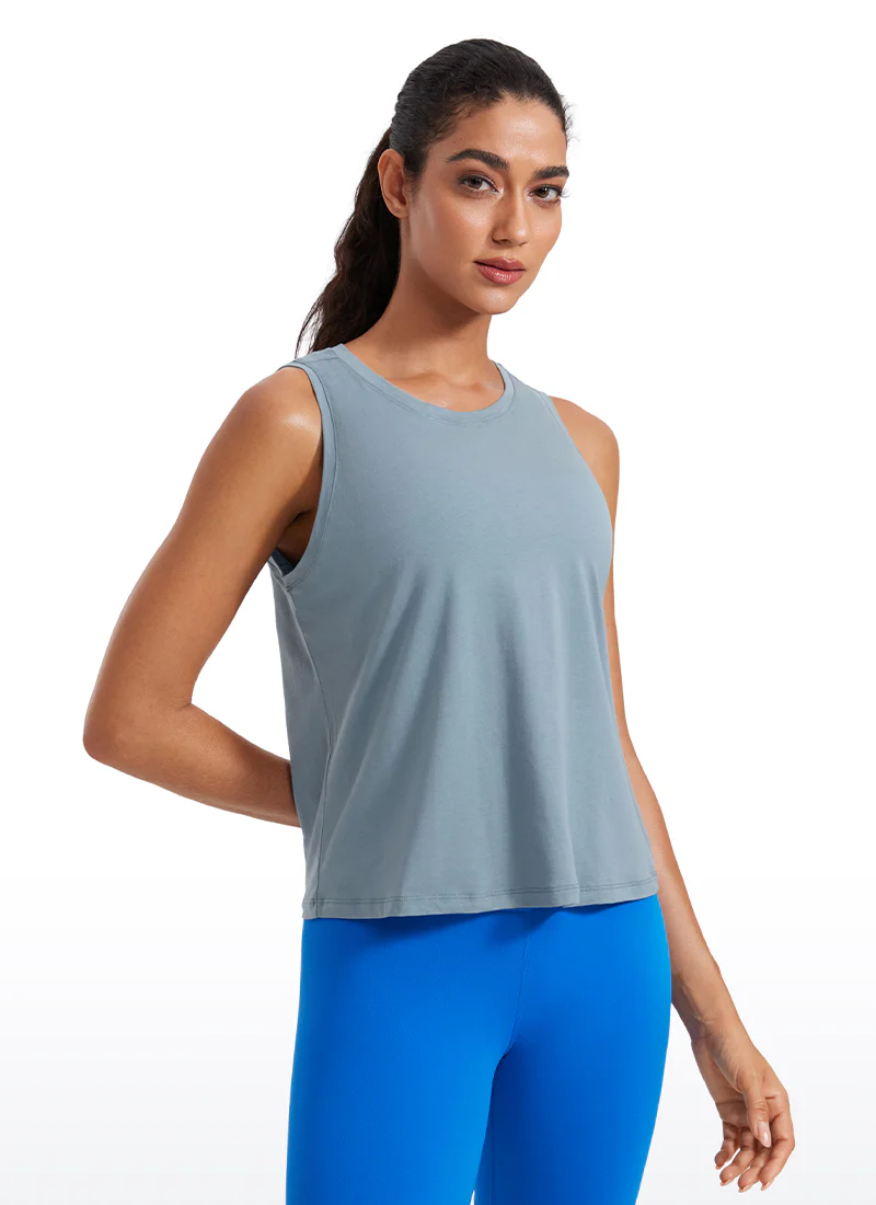 Pima Cotton Crop Round Neck Tank - Image 14