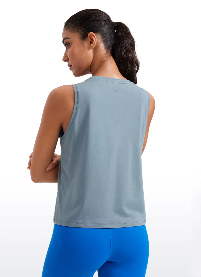 Pima Cotton Crop Round Neck Tank - Image 15