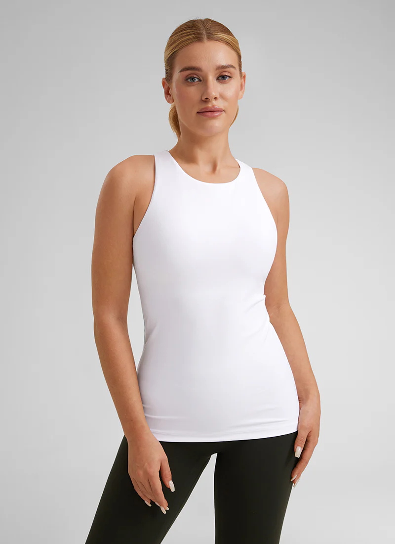 Butterluxe Hip Length Built-in Bra Tanks High Neck - Image 11