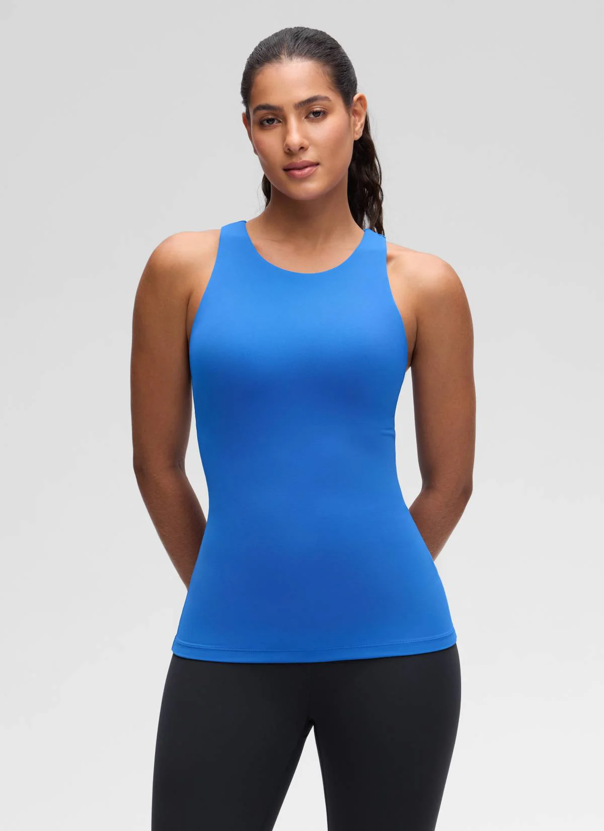 Butterluxe Hip Length Built-in Bra Tanks High Neck - Image 17