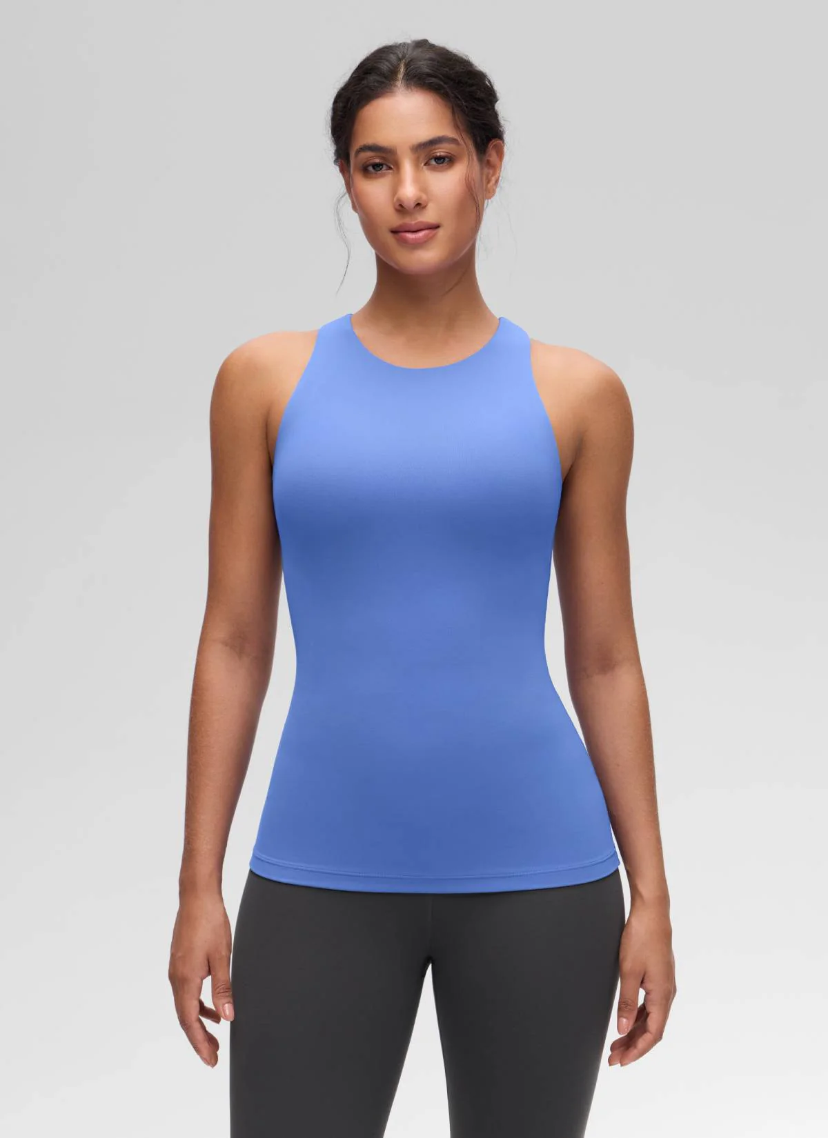Butterluxe Hip Length Built-in Bra Tanks High Neck - Image 22
