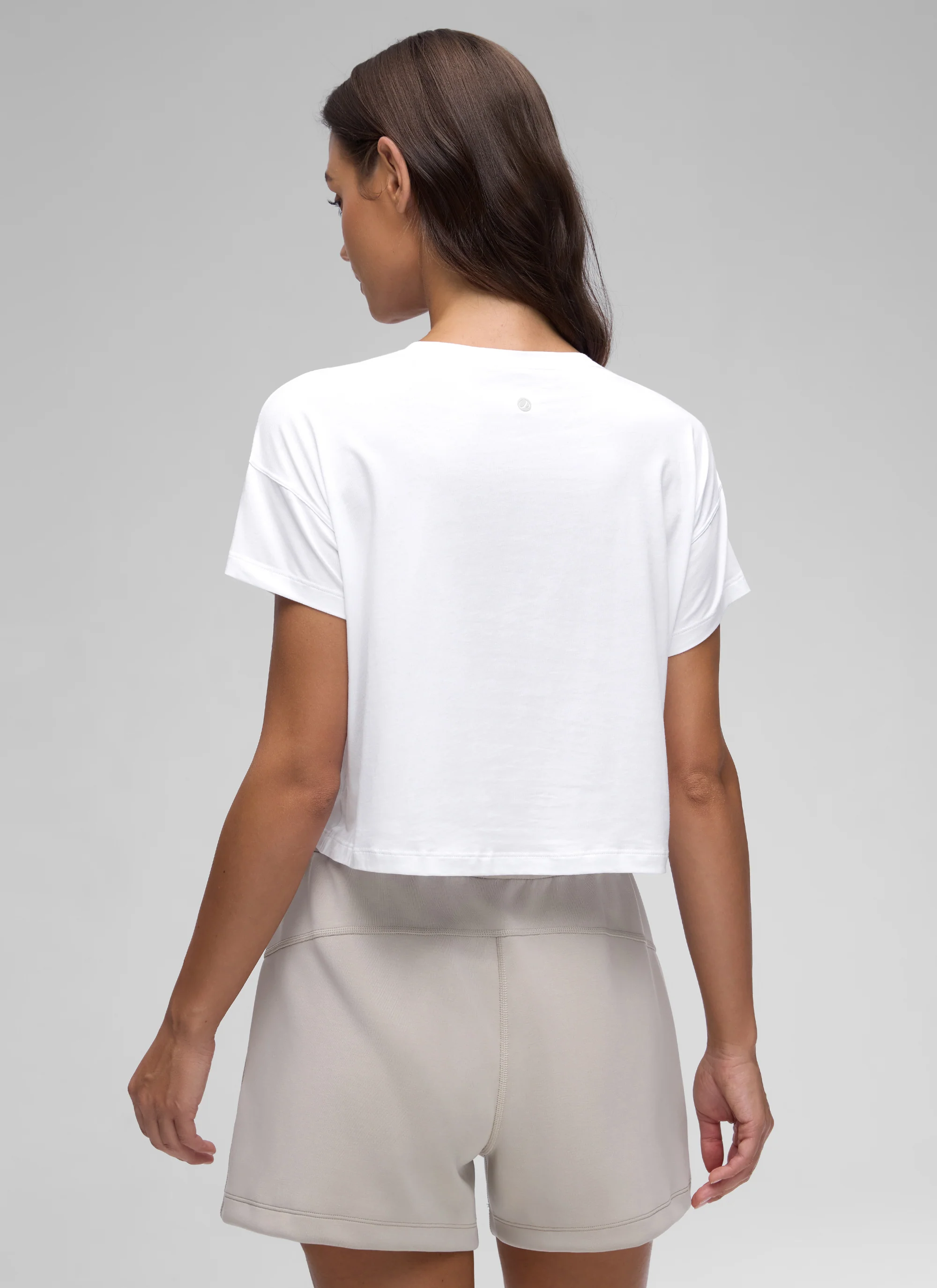 Pima Cotton Crew Neck Cropped Short Sleeve - Image 16