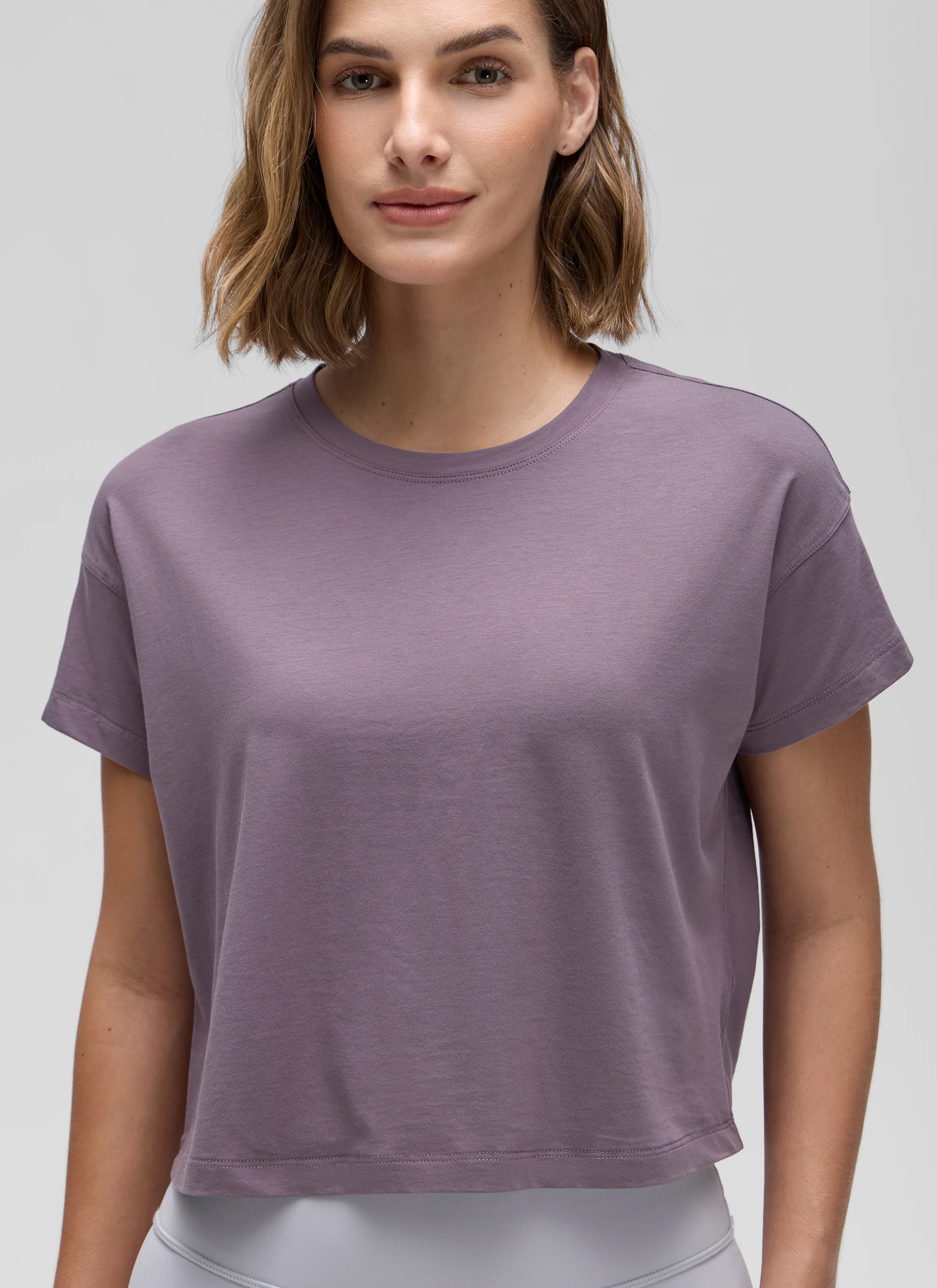 Pima Cotton Crew Neck Cropped Short Sleeve - Image 25