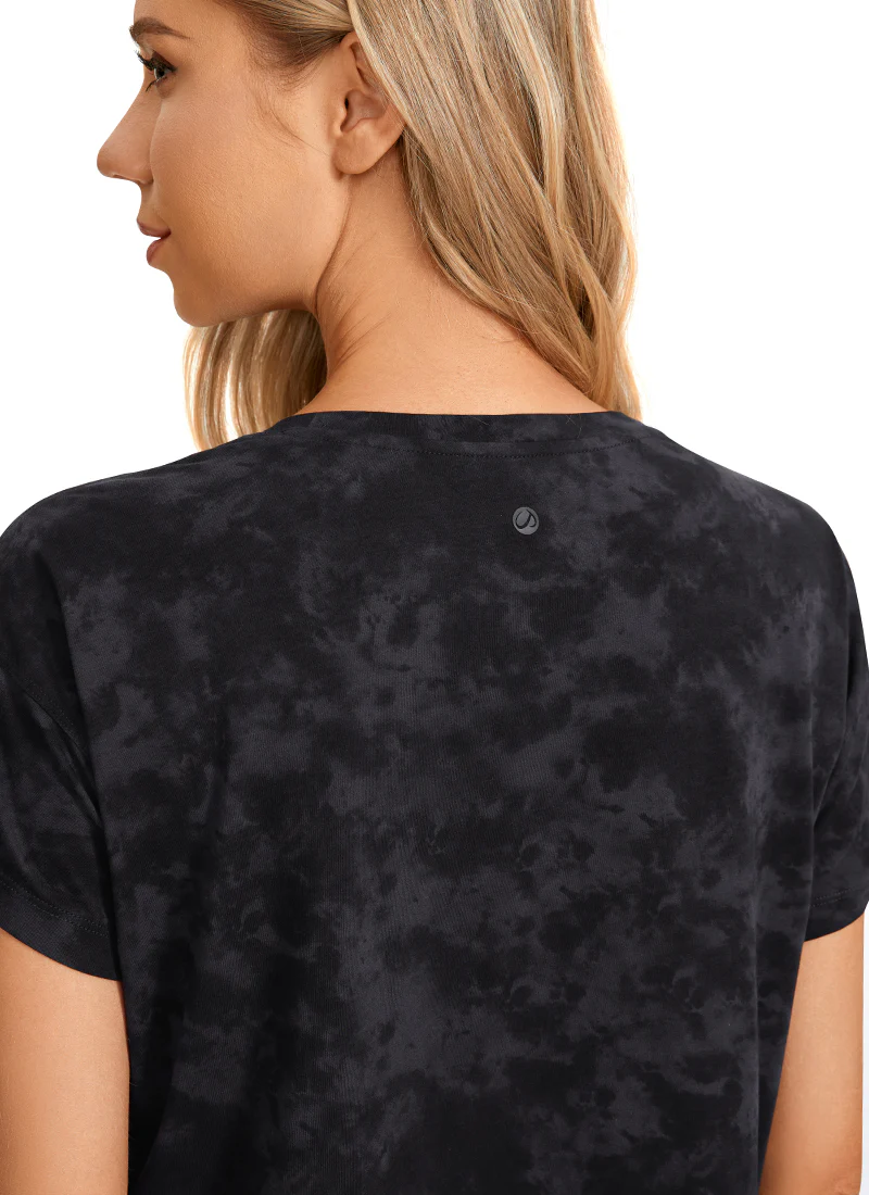 Pima Cotton Crew Neck Cropped Short Sleeve - Image 11
