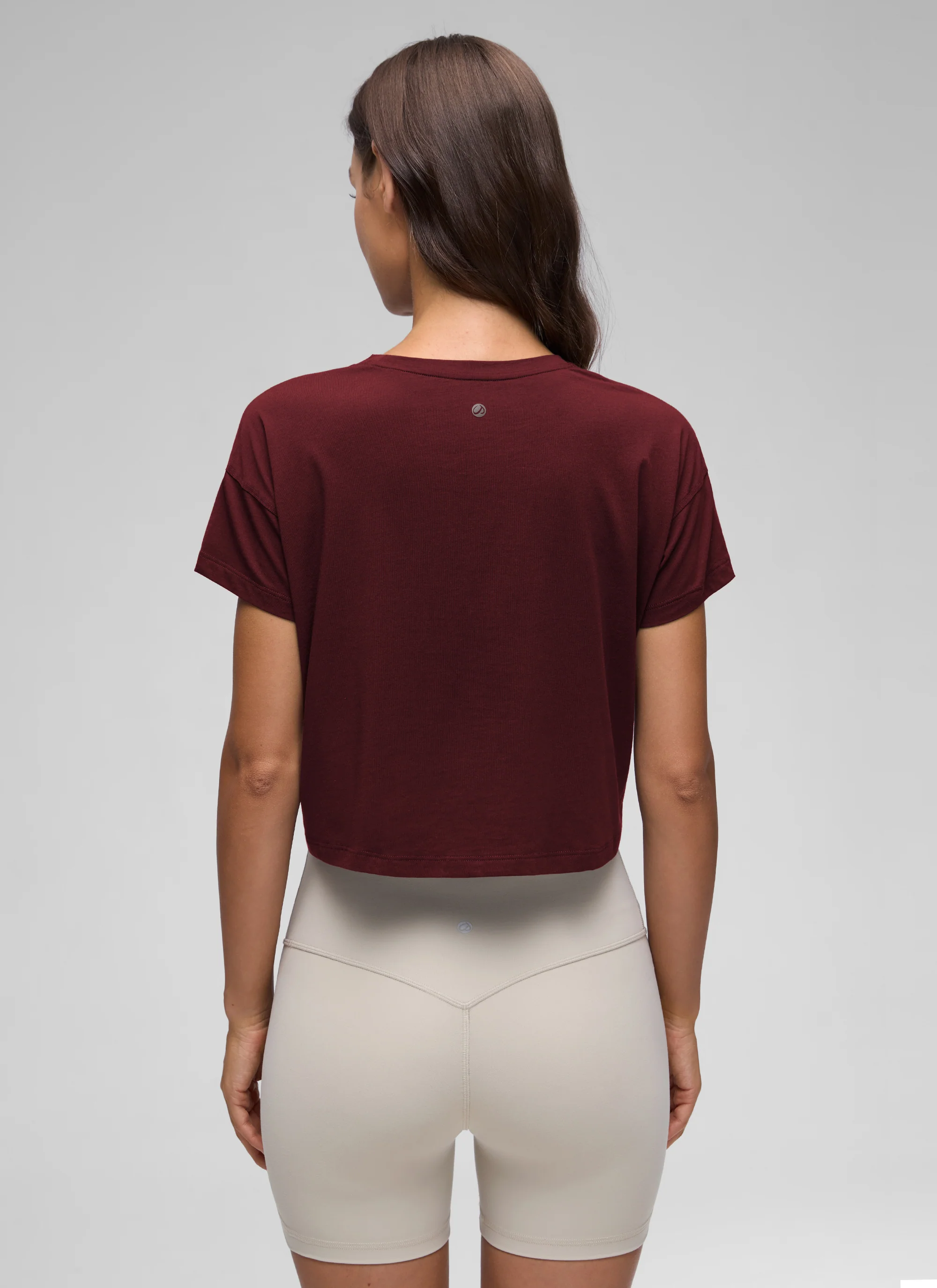 Pima Cotton Crew Neck Cropped Short Sleeve - Image 2