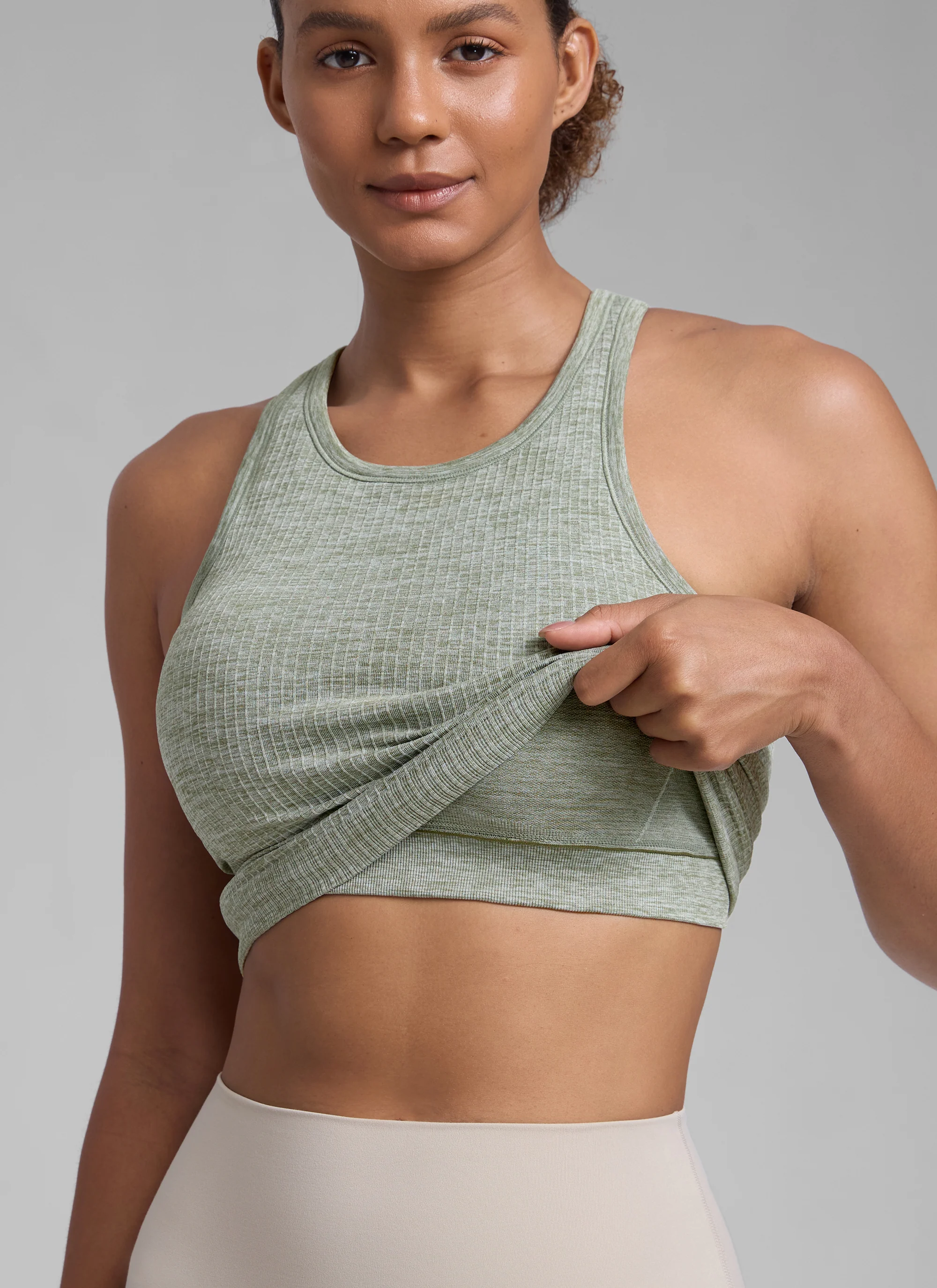 Seamless Racerback Hip Length Tank - Image 5