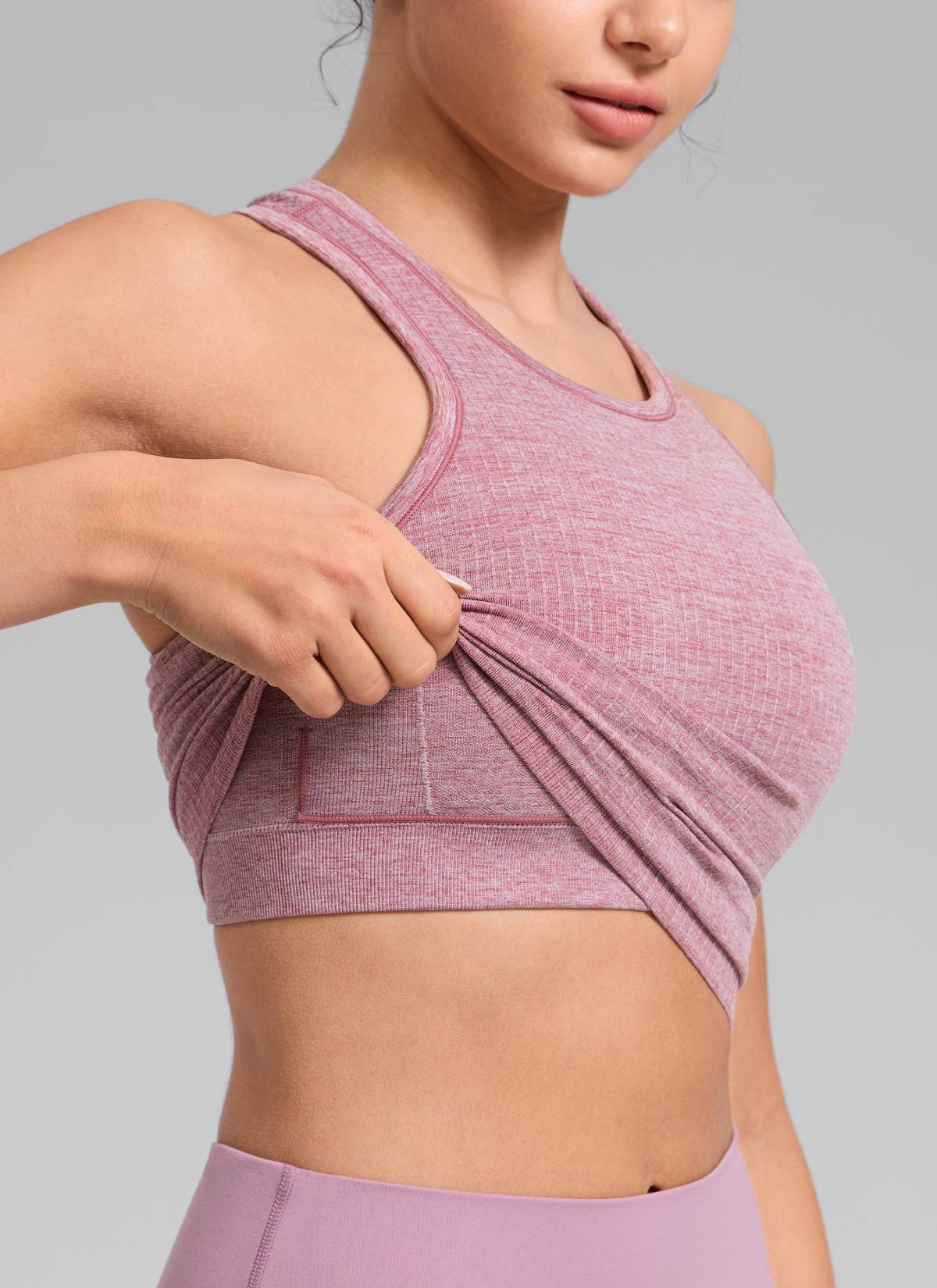 Seamless Ribbed Racerback Crop Tank - Image 14