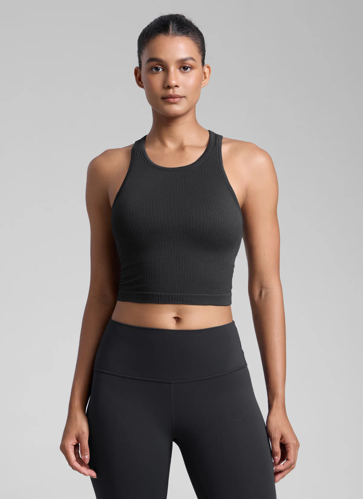 Seamless Ribbed Racerback Crop Tank - Image 15