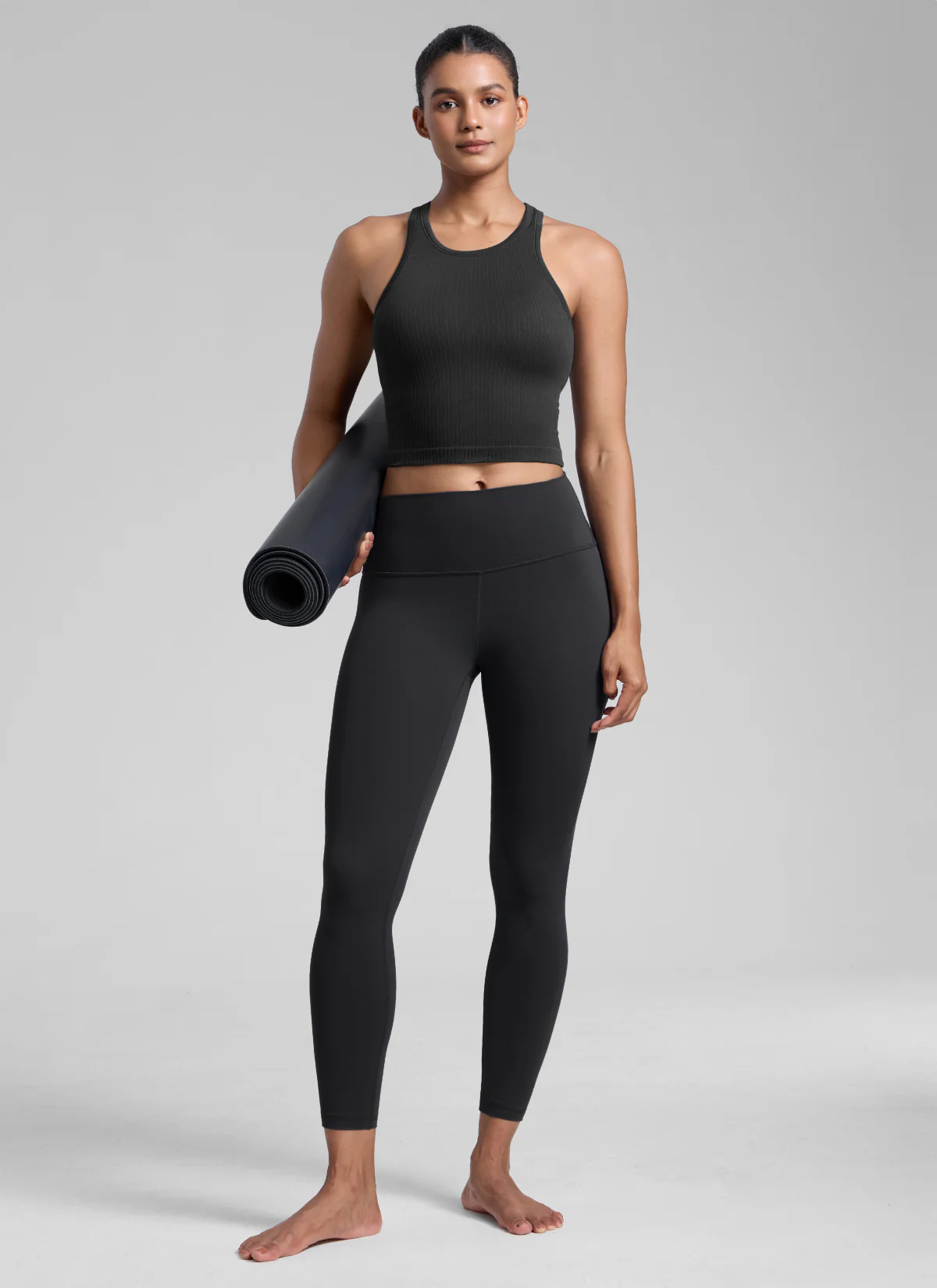 Seamless Ribbed Racerback Crop Tank - Image 19