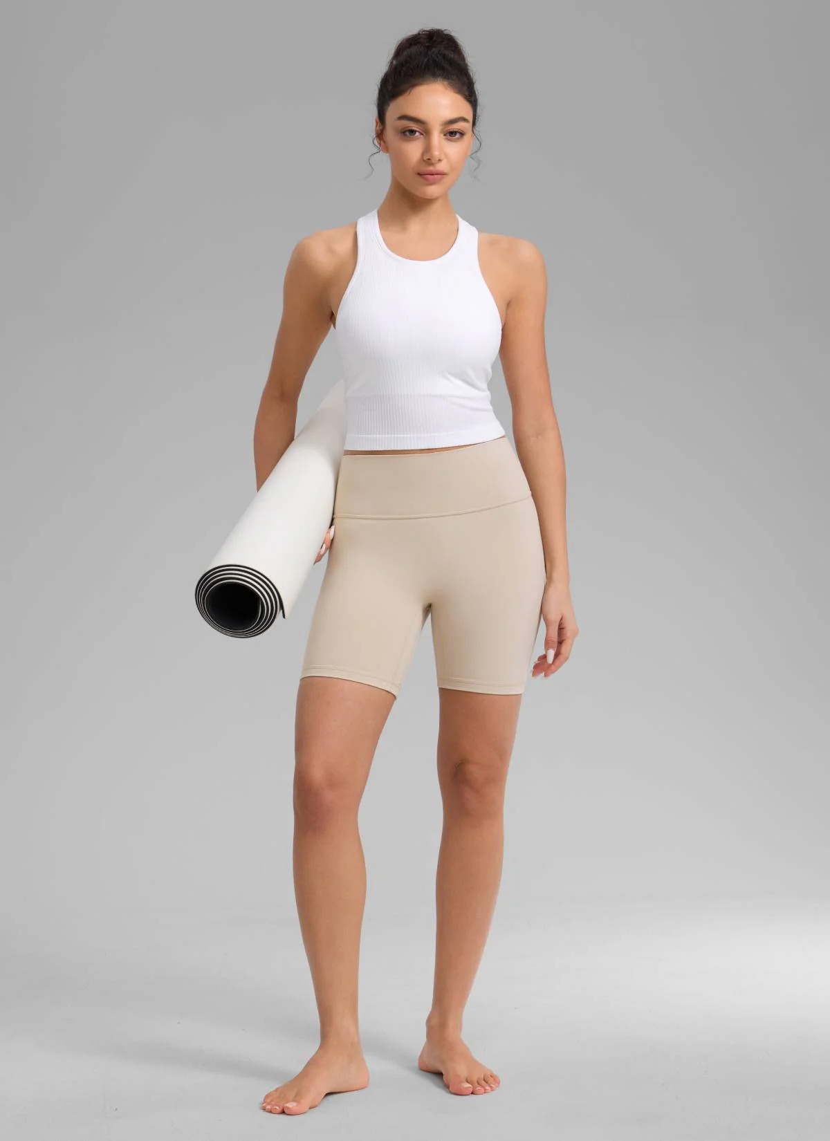 Seamless Ribbed Racerback Crop Tank - Image 23