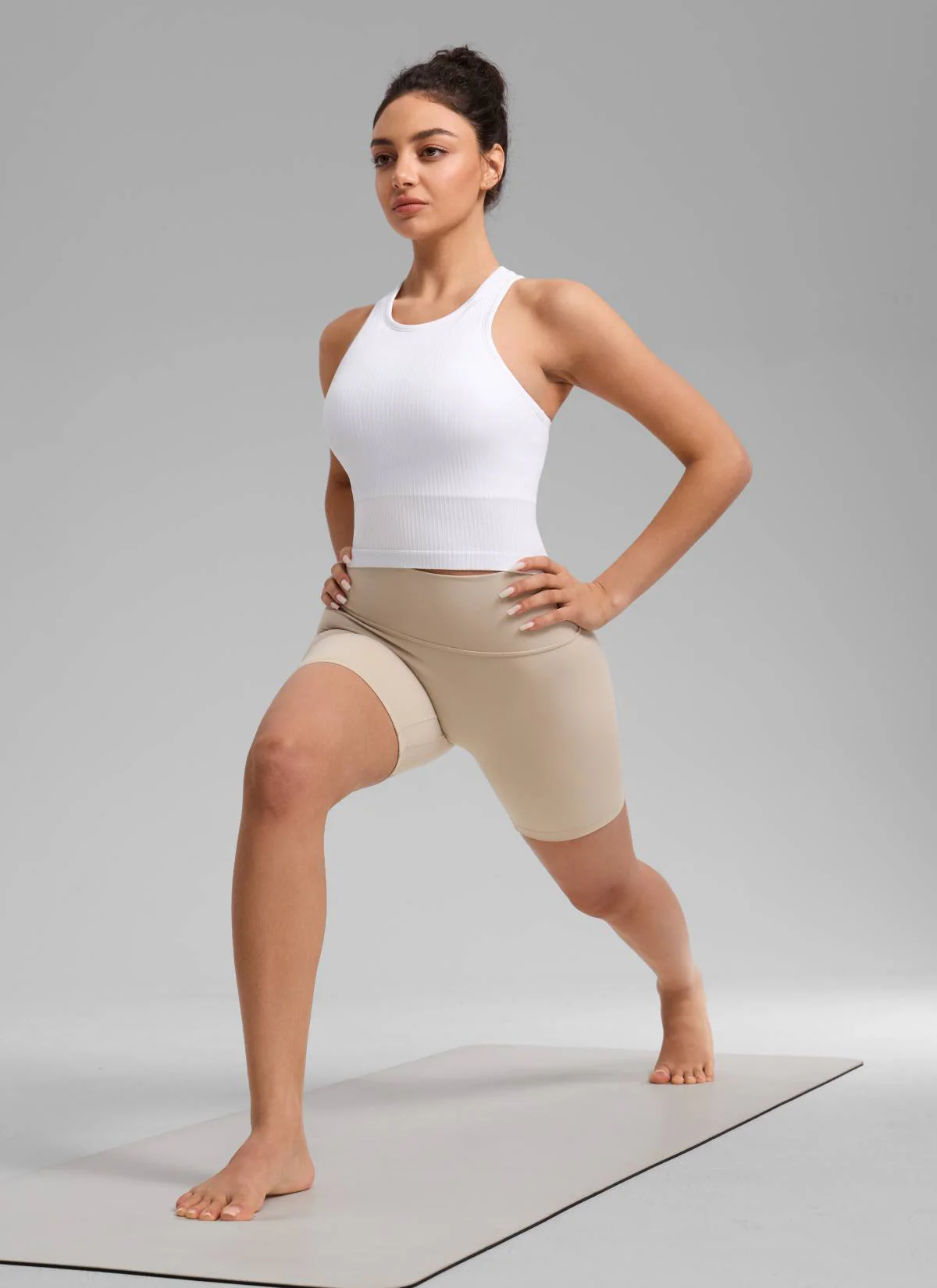 Seamless Ribbed Racerback Crop Tank - Image 25