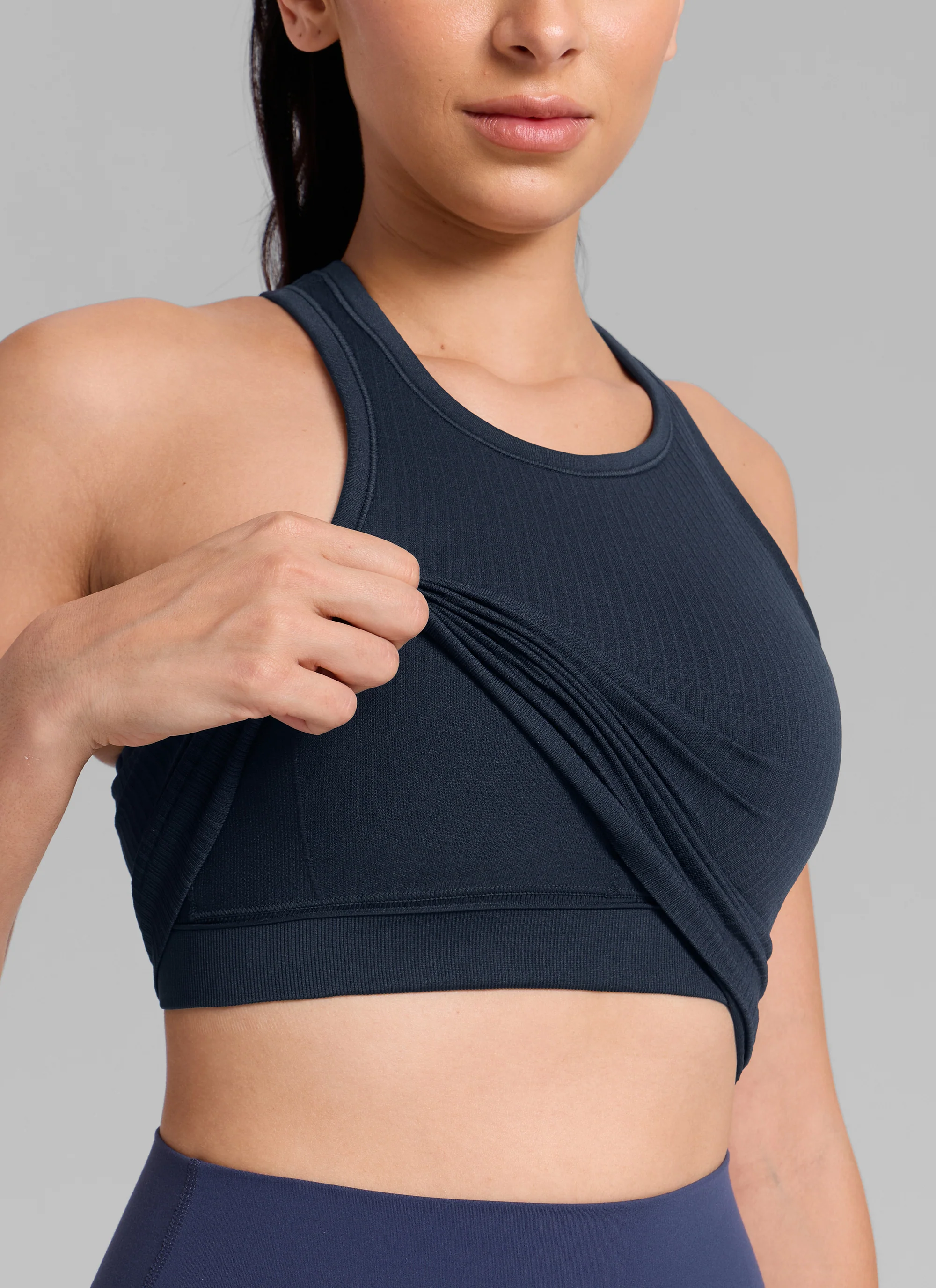 Seamless Ribbed Racerback Crop Tank - Image 38