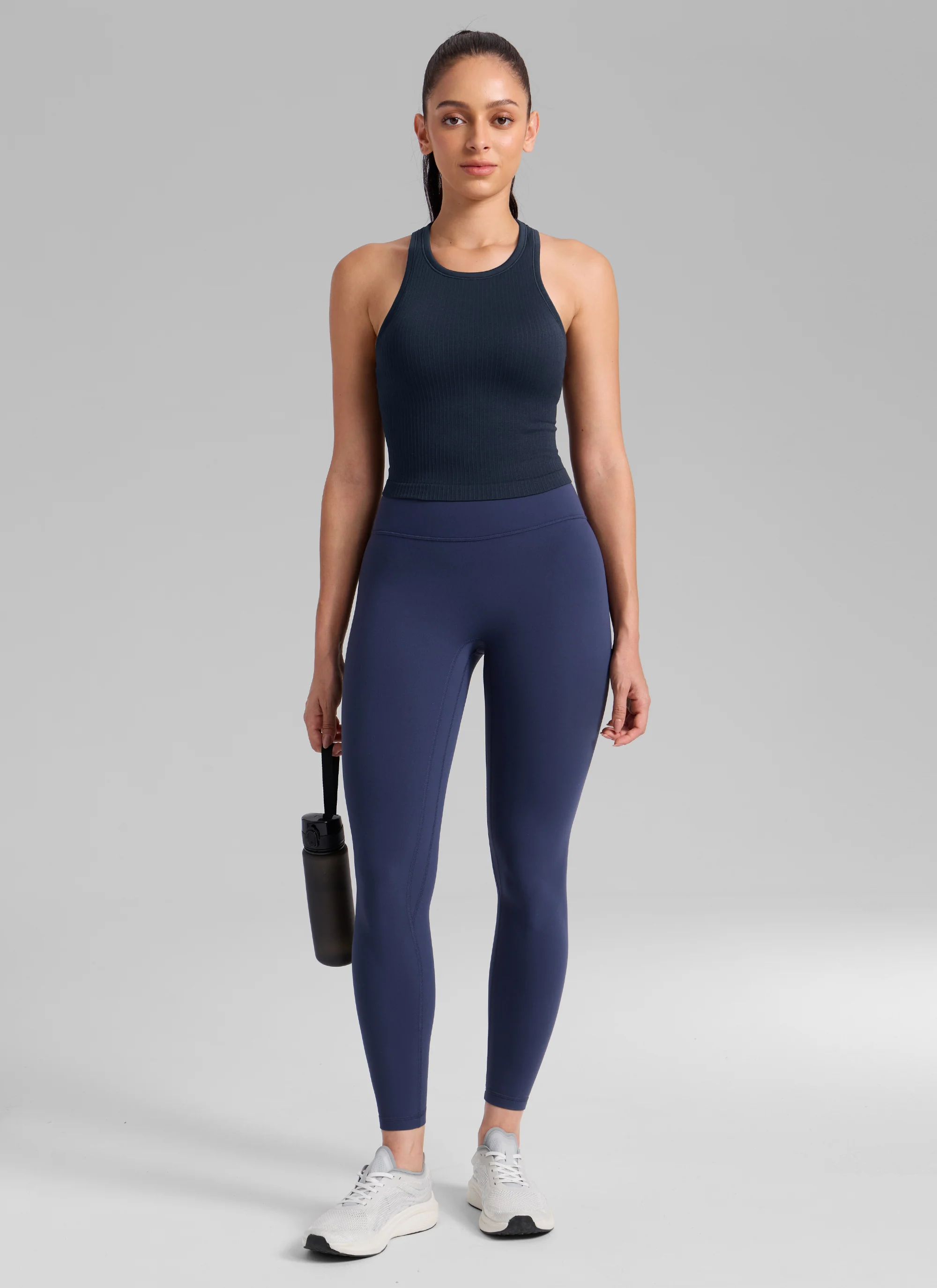 Seamless Ribbed Racerback Crop Tank - Image 41