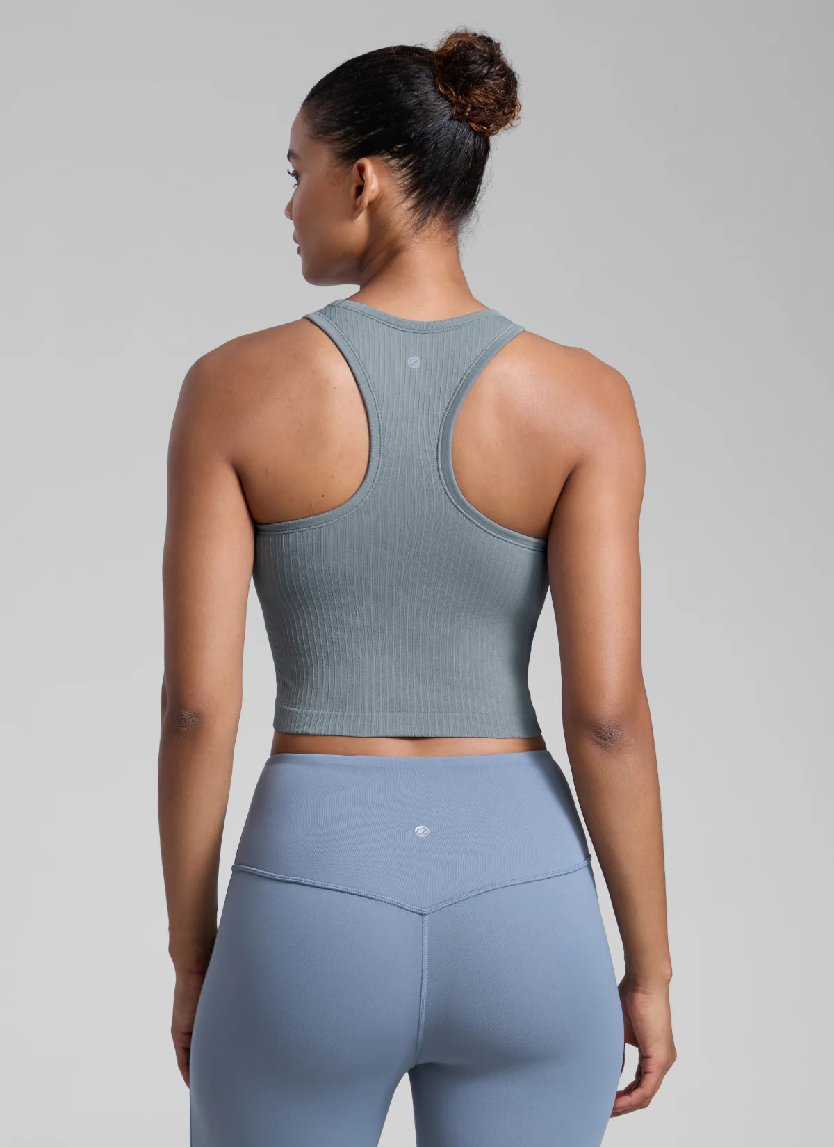 Seamless Ribbed Racerback Crop Tank - Image 44