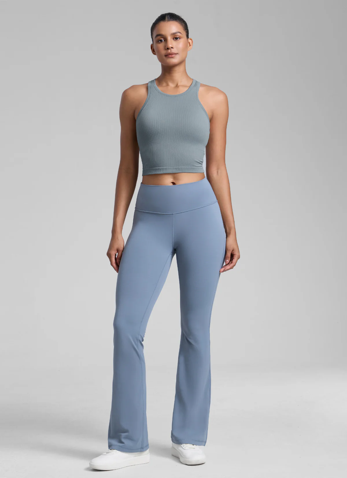 Seamless Ribbed Racerback Crop Tank - Image 47
