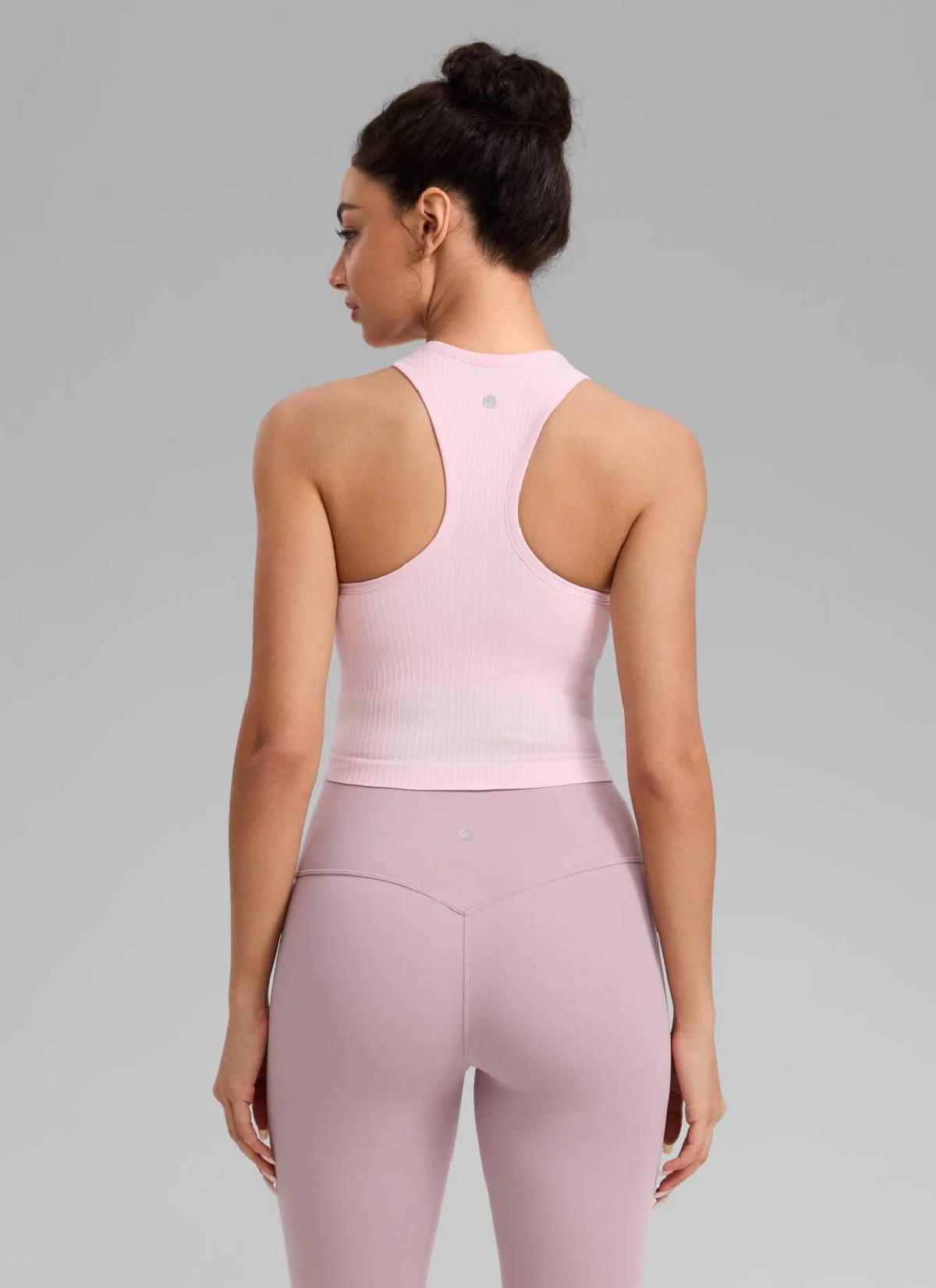 Seamless Ribbed Racerback Crop Tank - Image 11