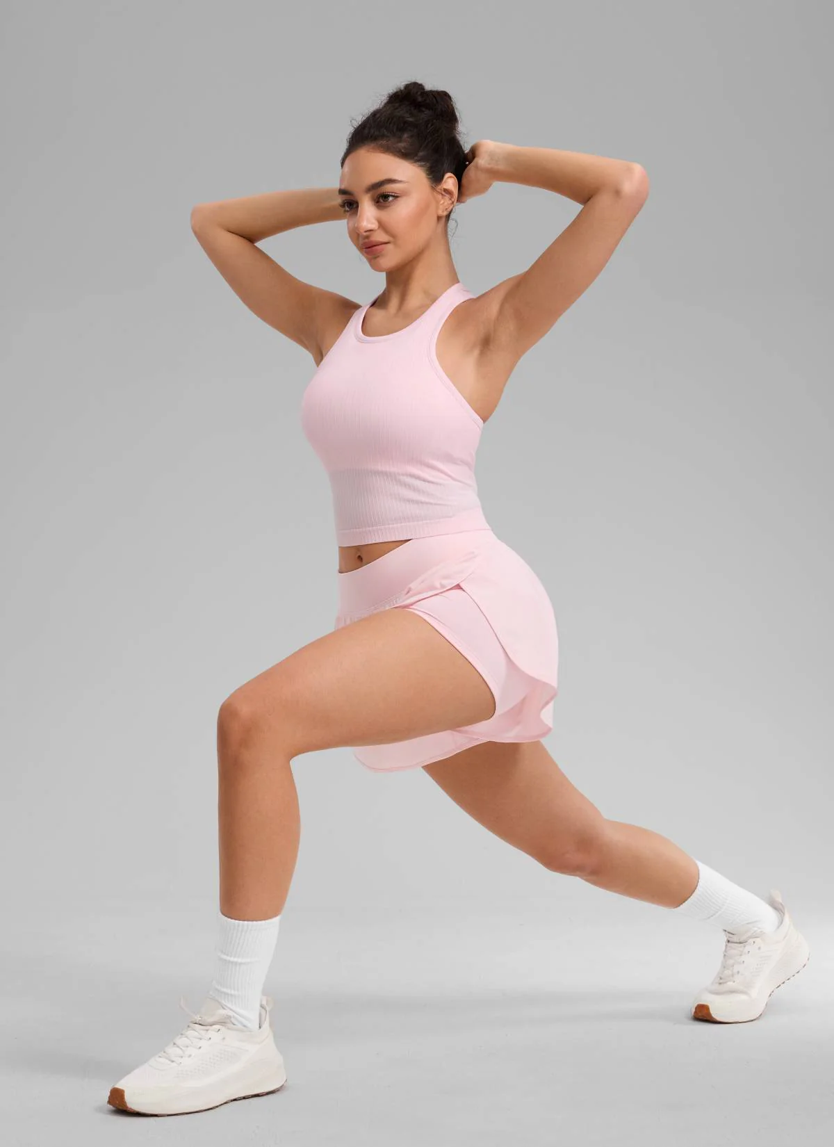 Seamless Ribbed Racerback Crop Tank - Image 15