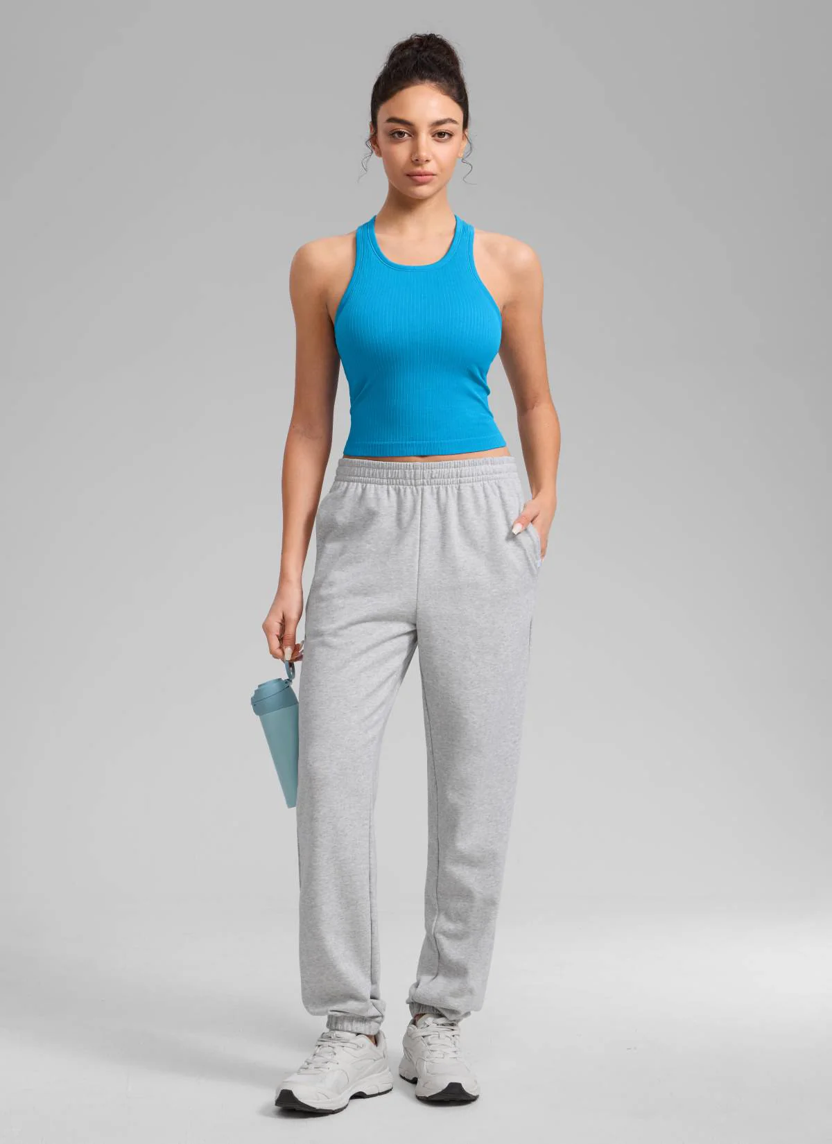 Seamless Ribbed Racerback Crop Tank - Image 7