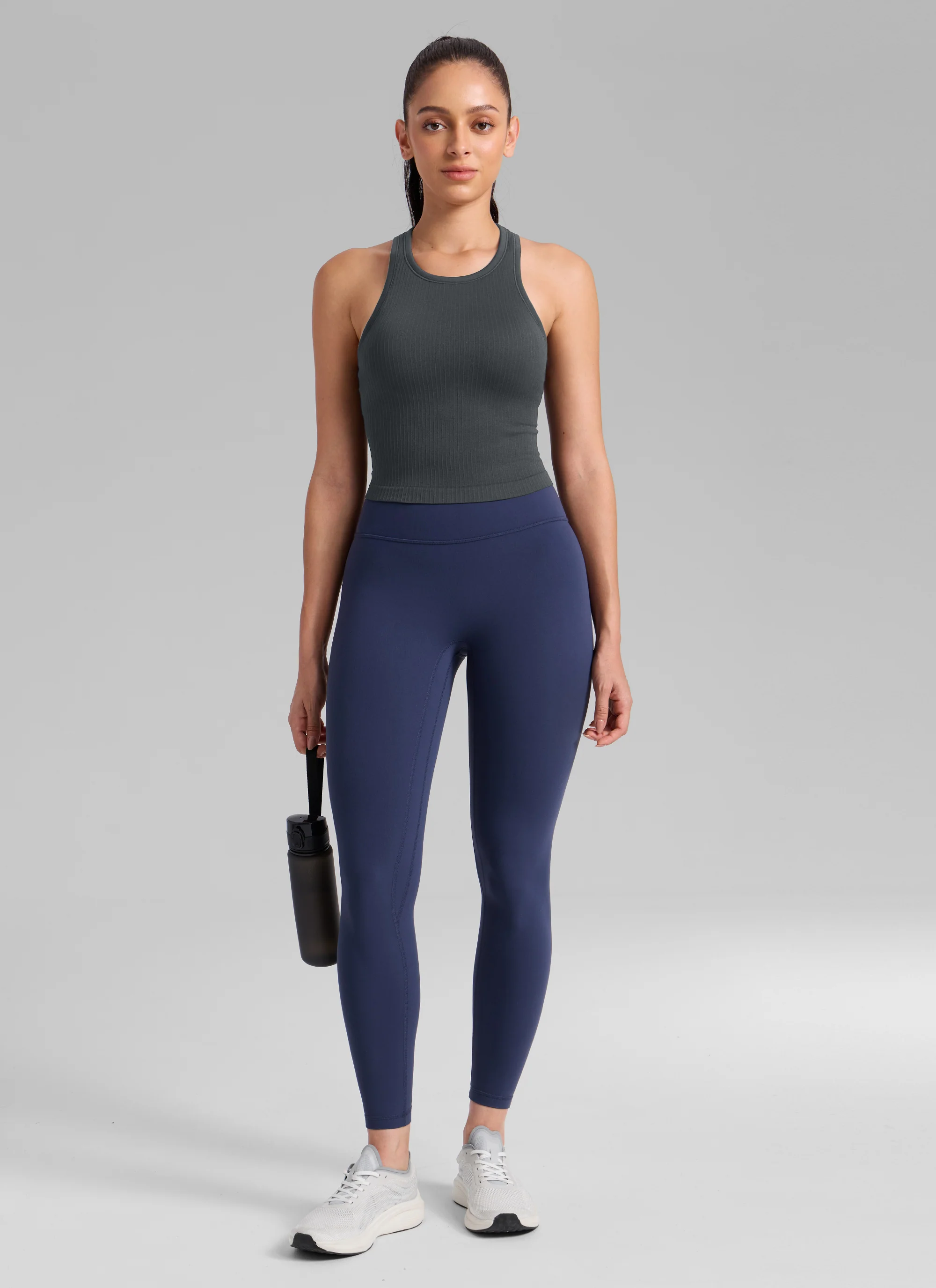 Seamless Ribbed Racerback Crop Tank - Image 12