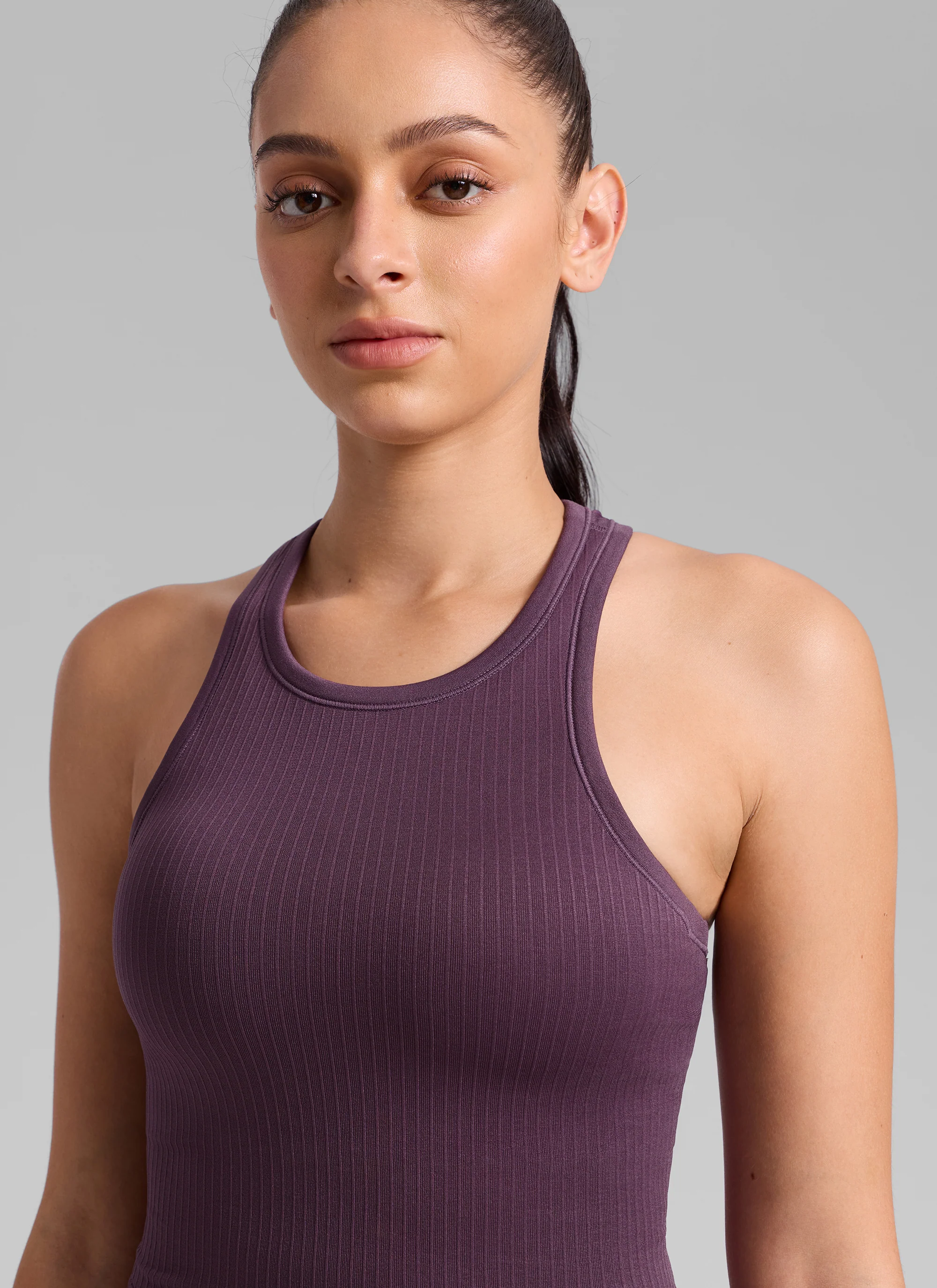 Seamless Ribbed Racerback Crop Tank - Image 5