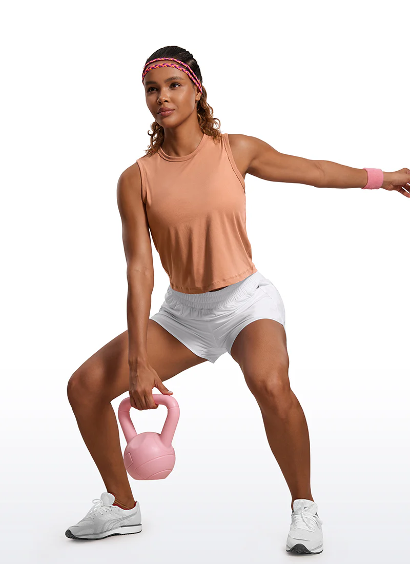 Pima Cotton High Neck Cropped Tank - Image 21