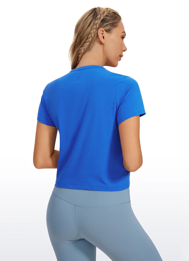 Pima Cotton Classic-Fit Cropped Short Sleeve - Image 10