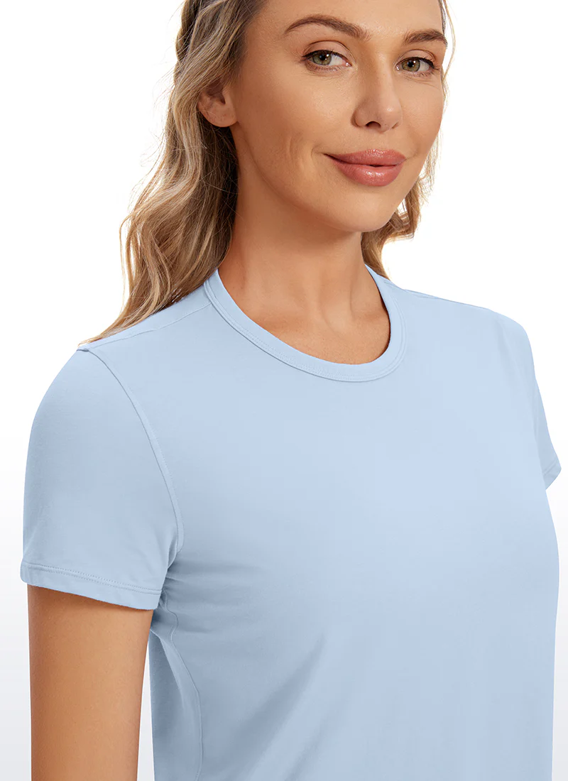 Pima Cotton Classic-Fit Cropped Short Sleeve - Image 17