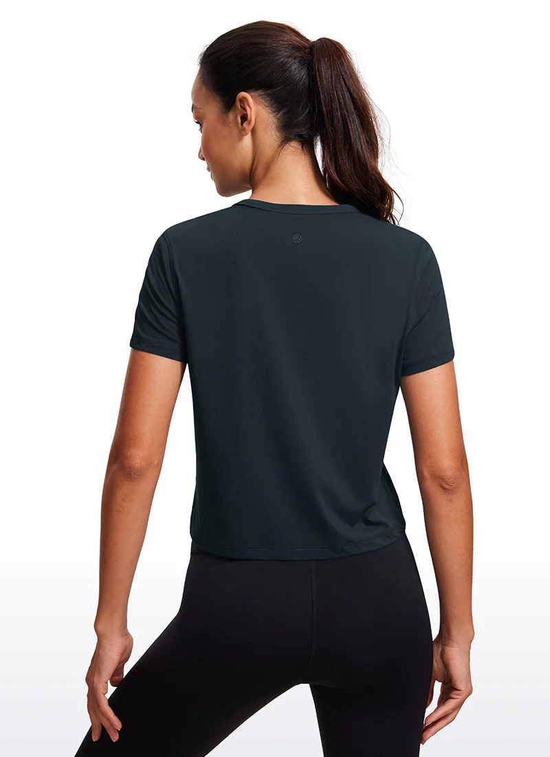 Pima Cotton Classic-Fit Cropped Short Sleeve - Image 19