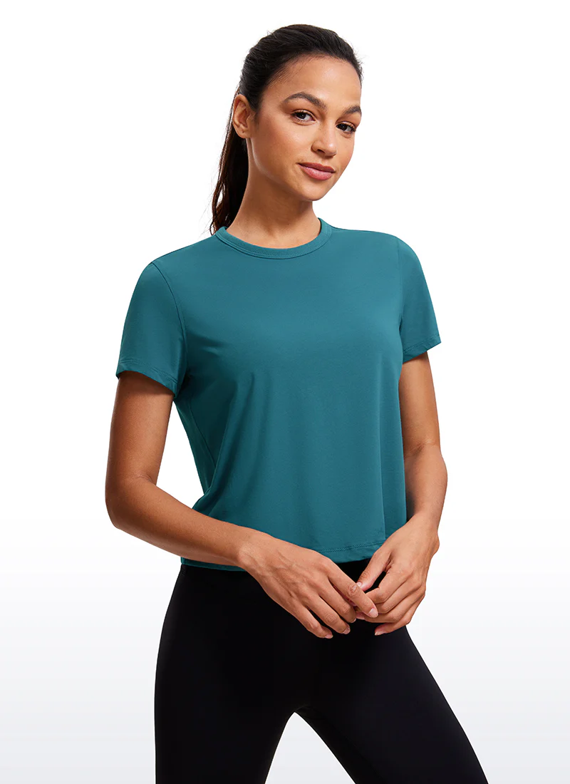 Pima Cotton Classic-Fit Cropped Short Sleeve - Image 21