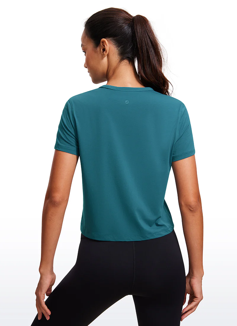 Pima Cotton Classic-Fit Cropped Short Sleeve - Image 22