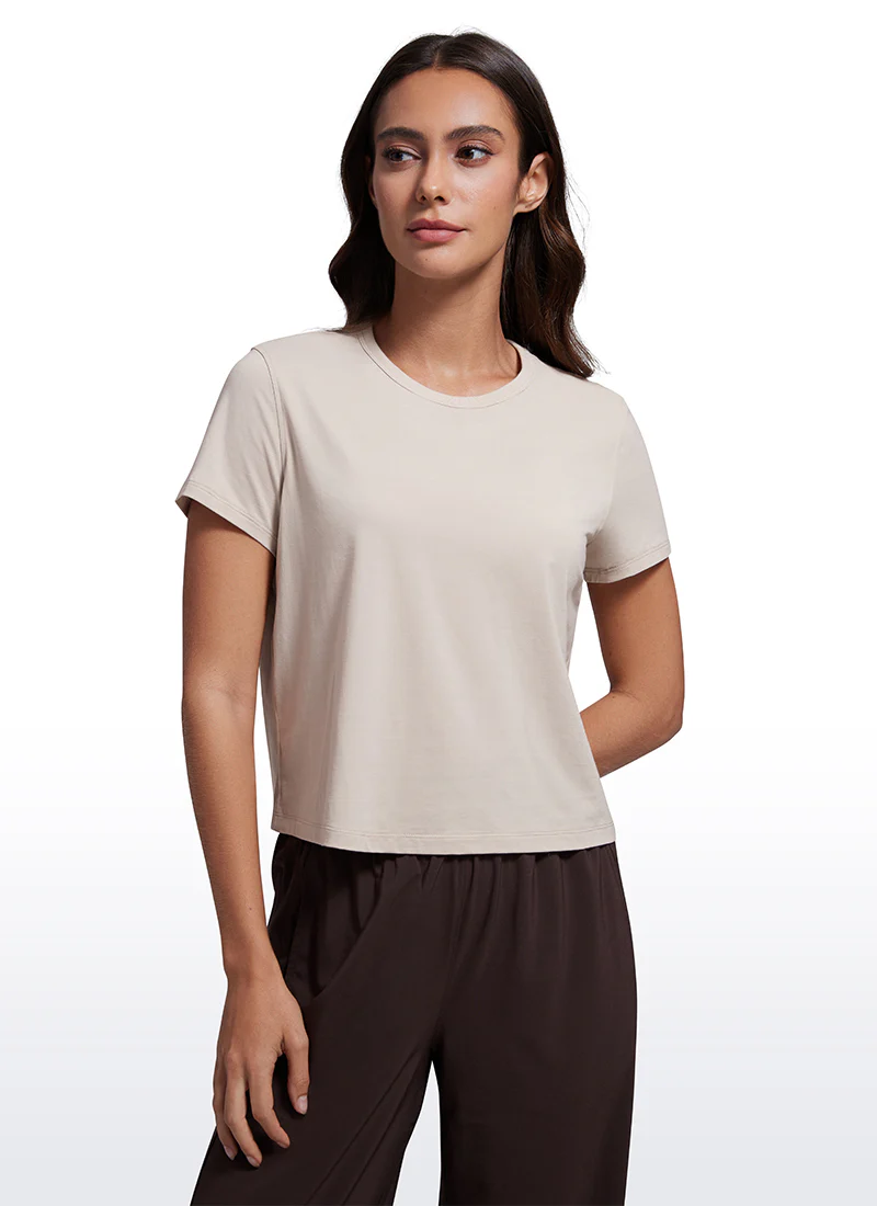 Pima Cotton Classic-Fit Cropped Short Sleeve - Image 28