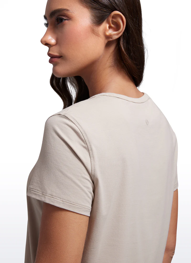 Pima Cotton Classic-Fit Cropped Short Sleeve - Image 31