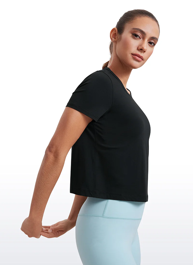 Pima Cotton Classic-Fit Cropped Short Sleeve - Image 4
