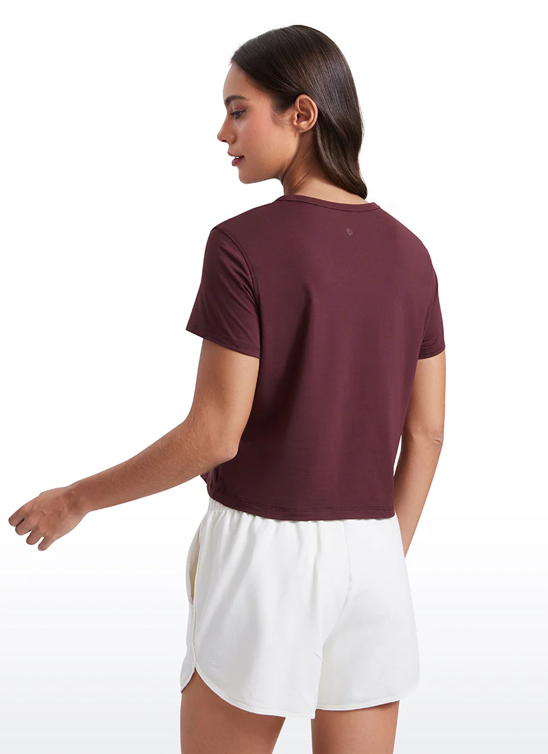 Pima Cotton Classic-Fit Cropped Short Sleeve - Image 10