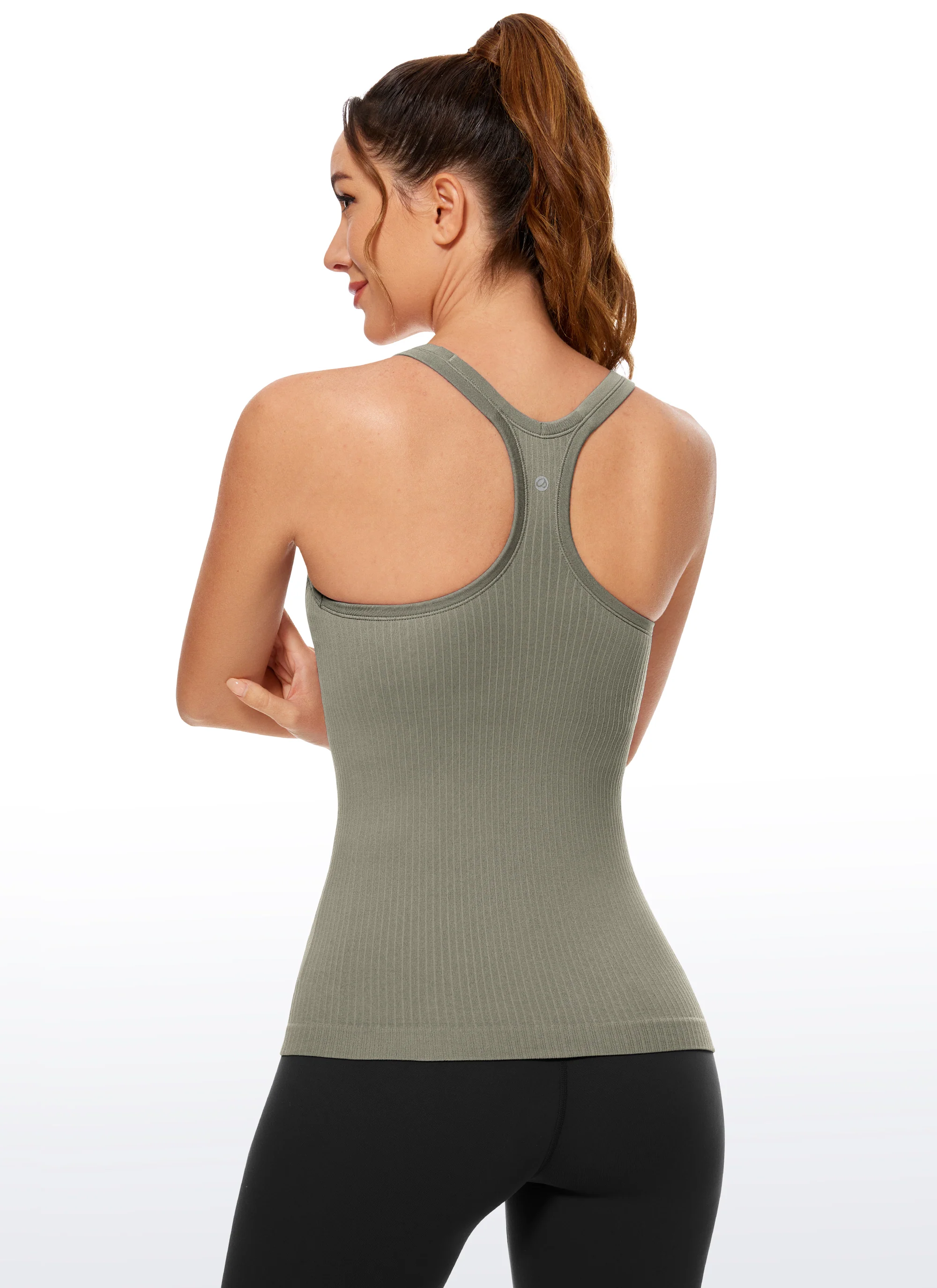 Seamless Racerback Ribbed Hip Length Tank - Image 6
