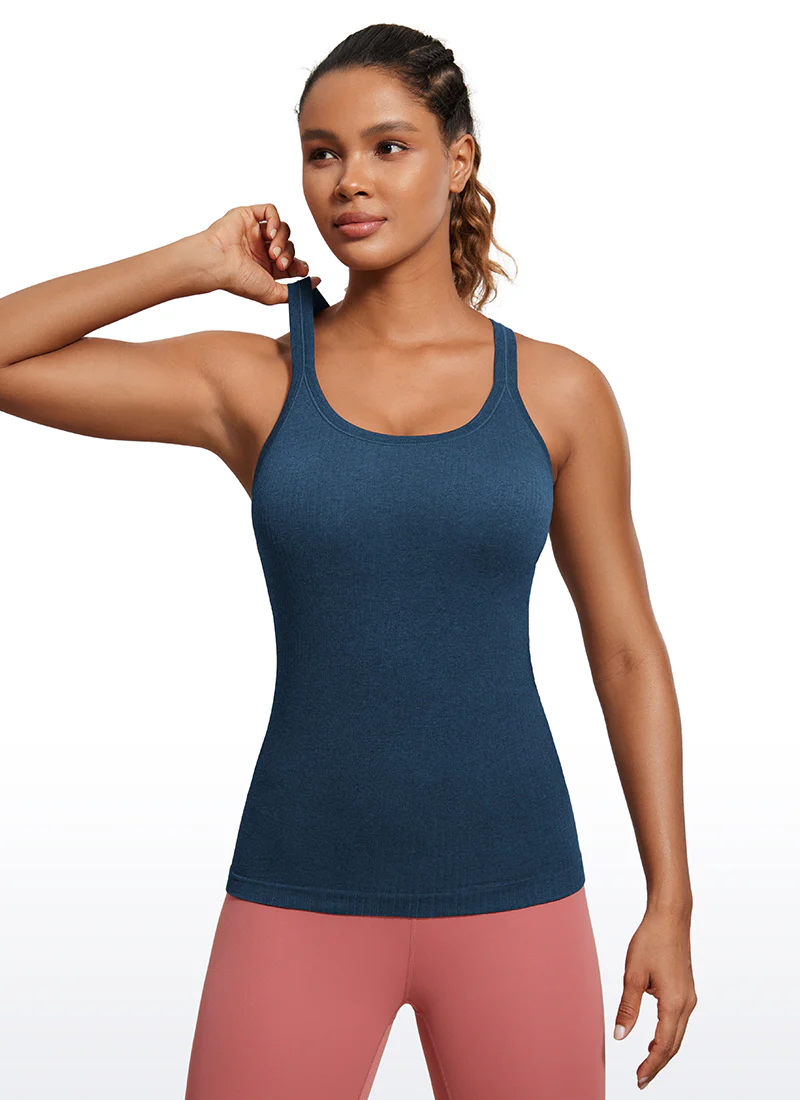 Seamless Racerback Ribbed Hip Length Tank - Image 8