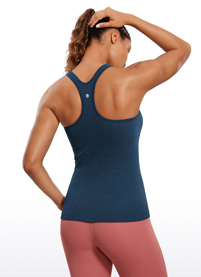Seamless Racerback Ribbed Hip Length Tank - Image 9