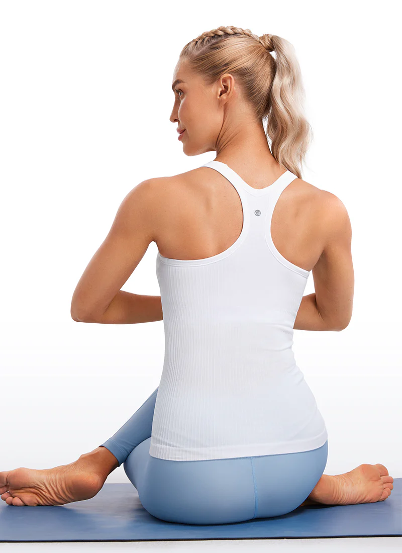 Seamless Racerback Ribbed Hip Length Tank - Image 3
