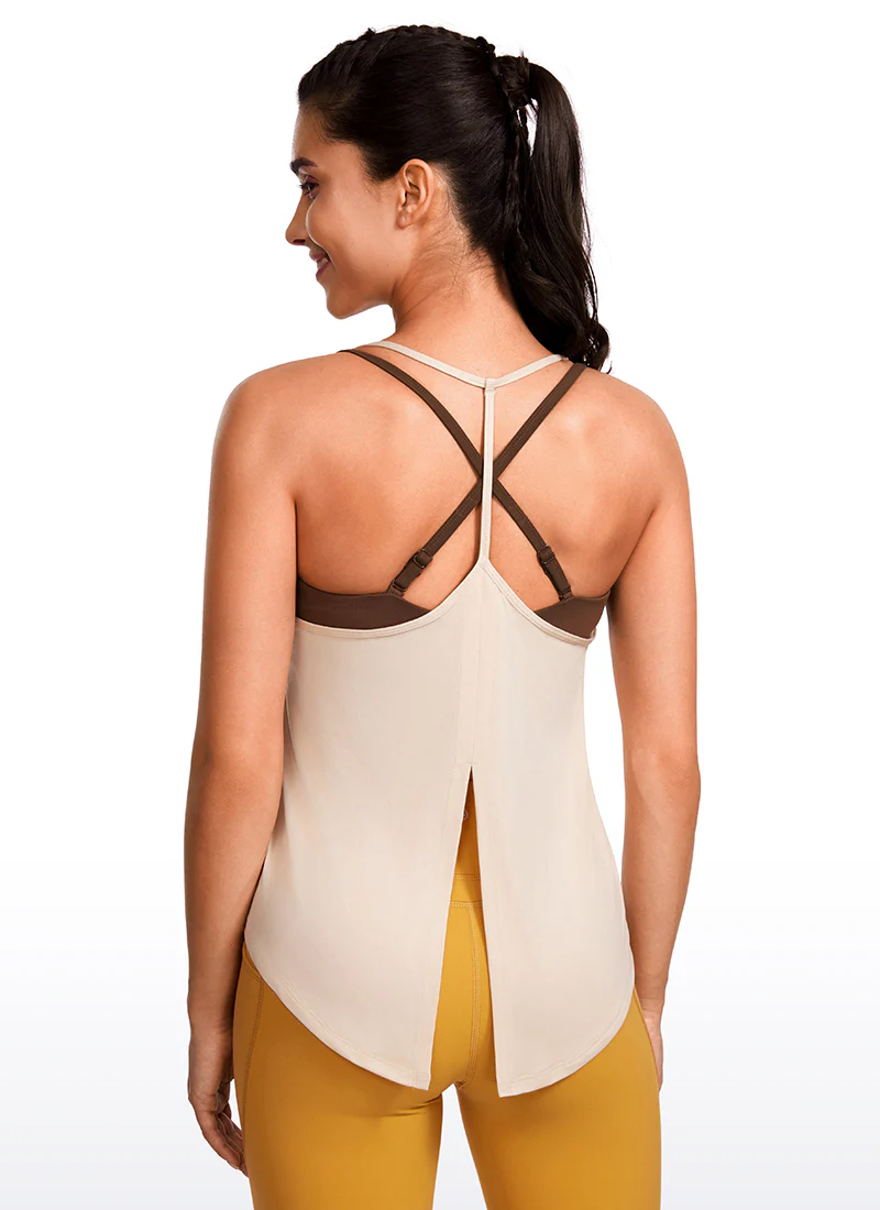 Lightweight Tie Back Halter V Neck Tank - Image 10