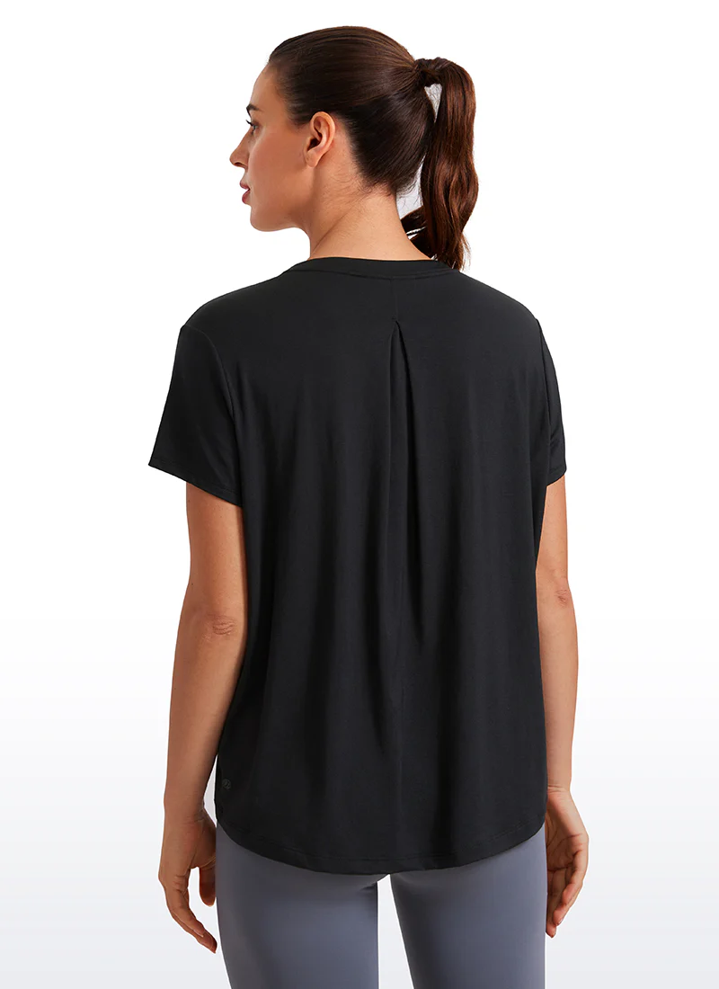 Flowy Yoga Crew Neck Short Sleeve - Image 10