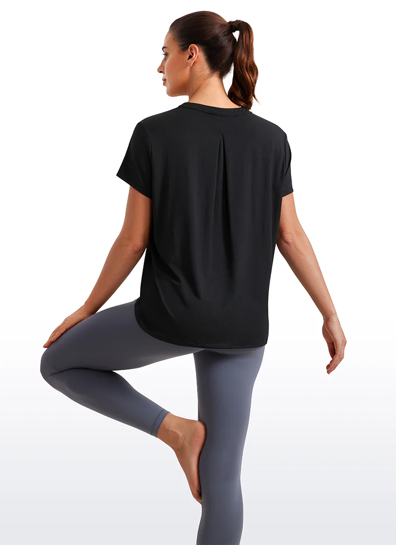 Flowy Yoga Crew Neck Short Sleeve - Image 11
