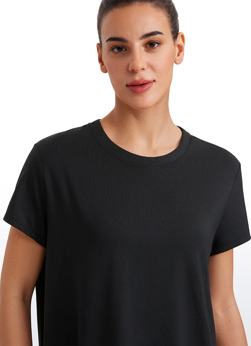 Flowy Yoga Crew Neck Short Sleeve - Image 12
