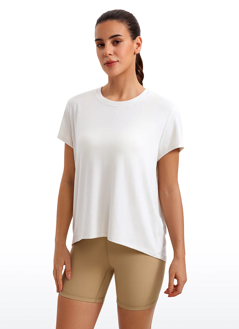 Flowy Yoga Crew Neck Short Sleeve - Image 13