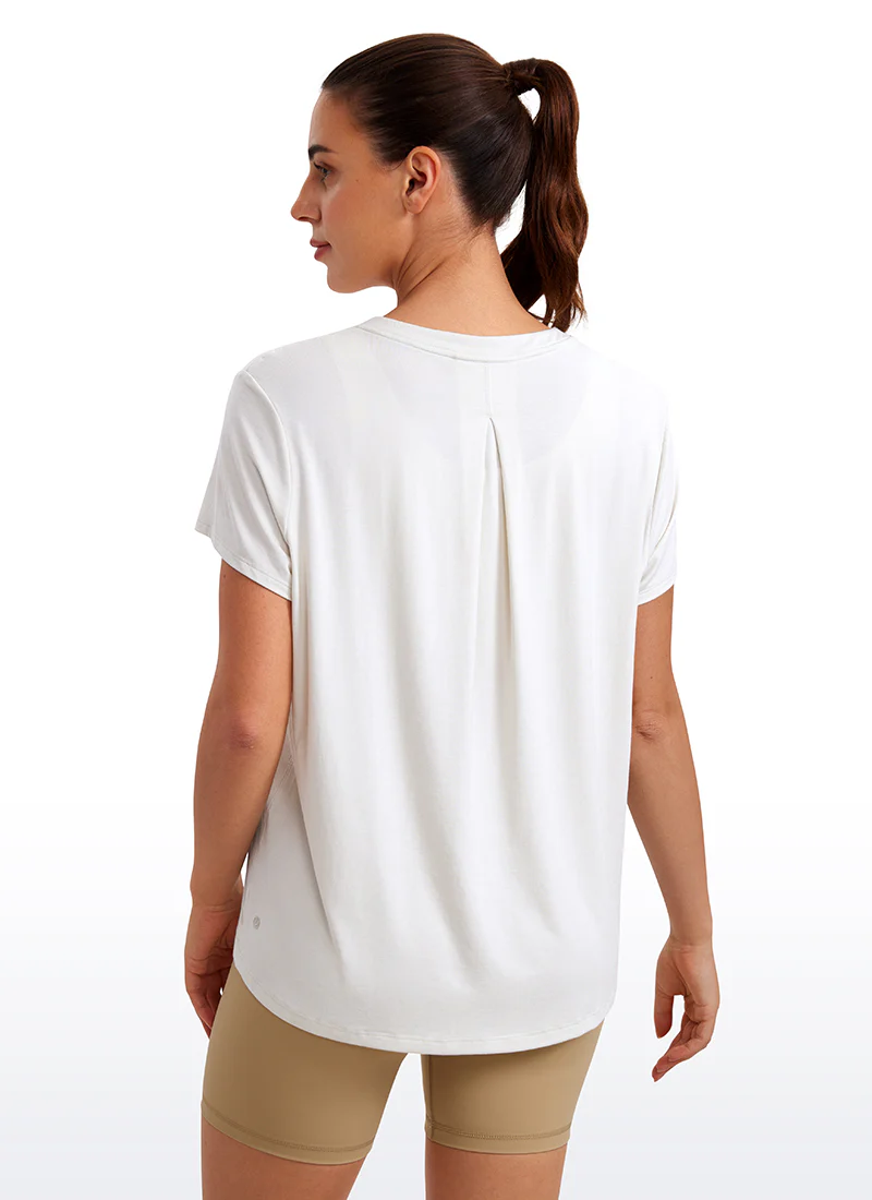 Flowy Yoga Crew Neck Short Sleeve - Image 14