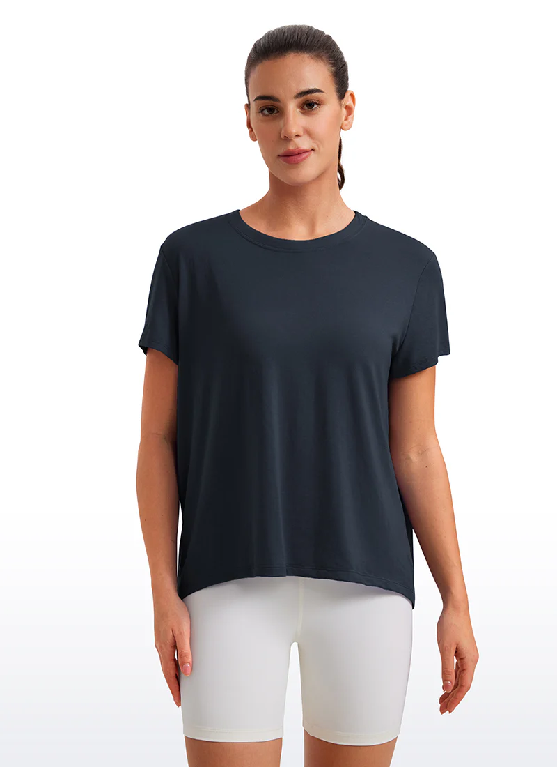 Flowy Yoga Crew Neck Short Sleeve - Image 17