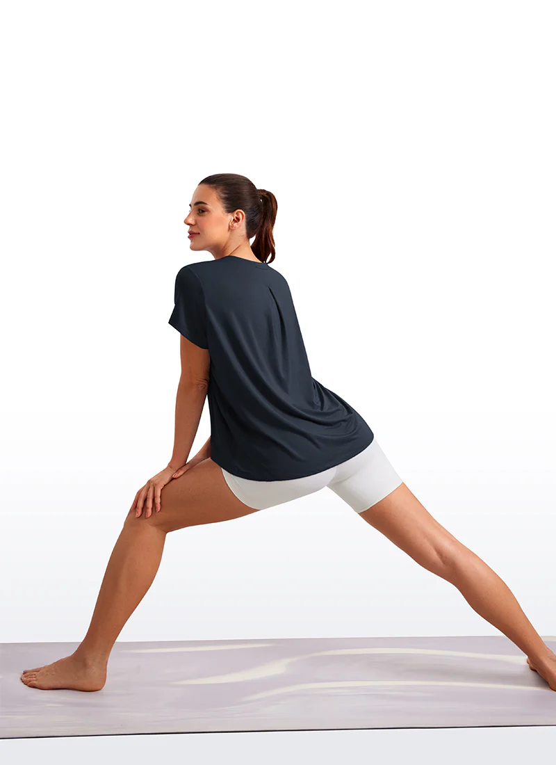 Flowy Yoga Crew Neck Short Sleeve - Image 19