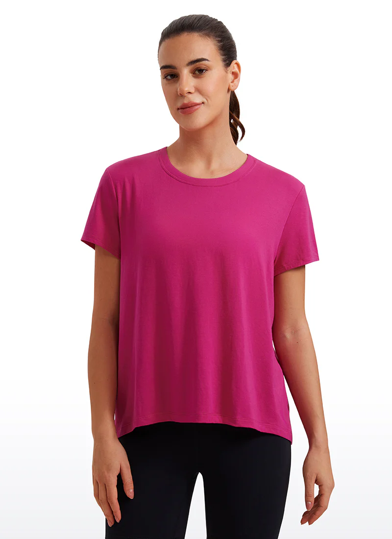 Flowy Yoga Crew Neck Short Sleeve - Image 21