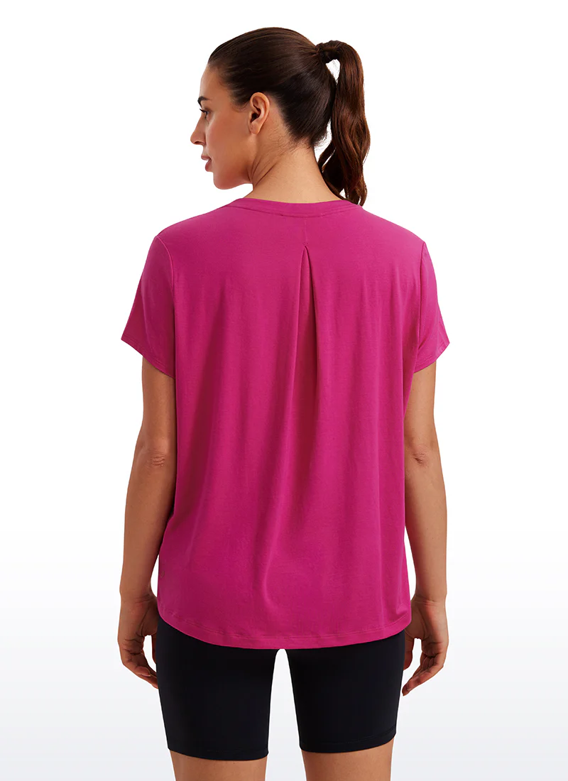 Flowy Yoga Crew Neck Short Sleeve - Image 22