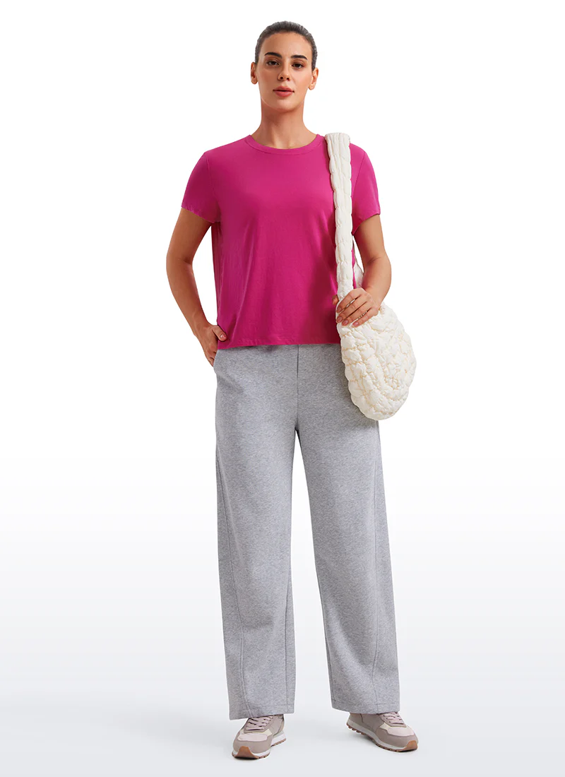 Flowy Yoga Crew Neck Short Sleeve - Image 23