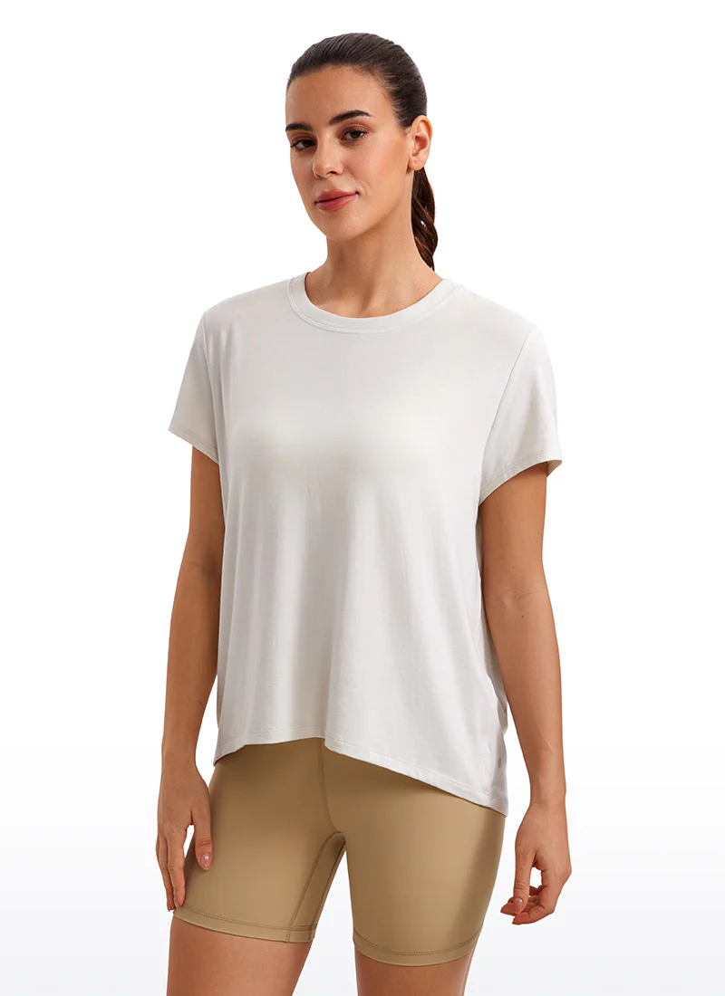 Flowy Yoga Crew Neck Short Sleeve - Image 25
